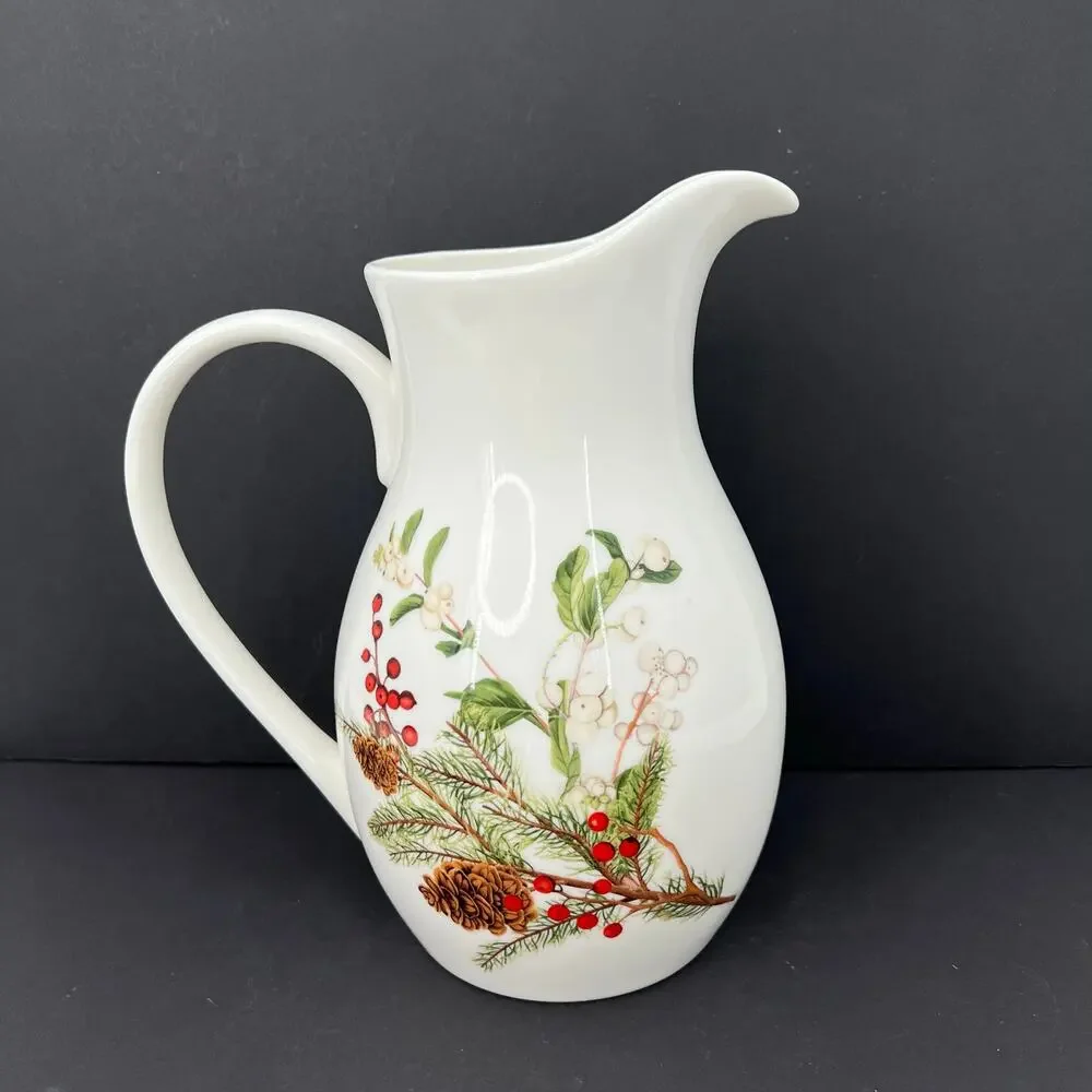 Williams Sonoma Woodland Berry Pinecone pitcher